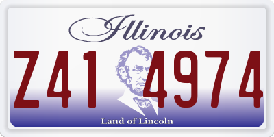 IL license plate Z414974