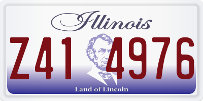 IL license plate Z414976