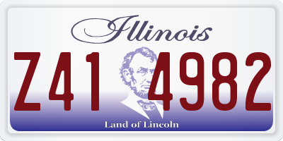 IL license plate Z414982
