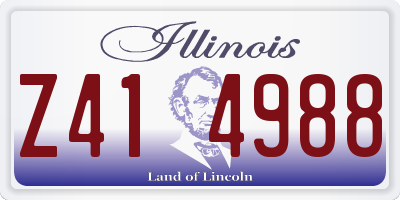 IL license plate Z414988