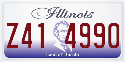 IL license plate Z414990