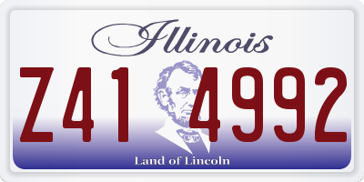 IL license plate Z414992