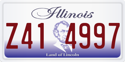 IL license plate Z414997