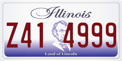 IL license plate Z414999