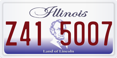 IL license plate Z415007