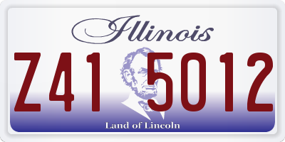 IL license plate Z415012