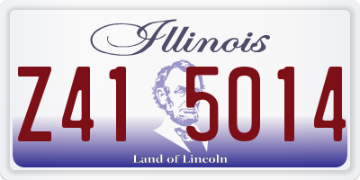 IL license plate Z415014