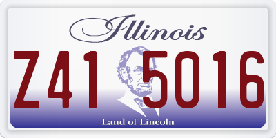 IL license plate Z415016