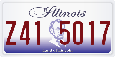 IL license plate Z415017