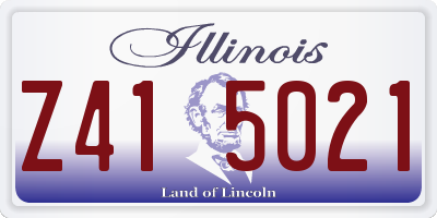 IL license plate Z415021