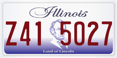 IL license plate Z415027
