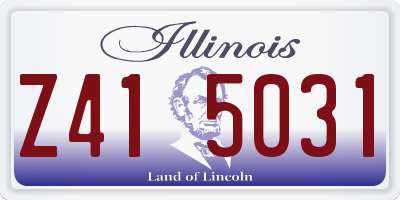 IL license plate Z415031