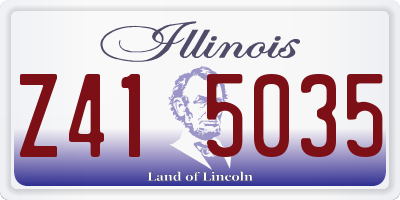IL license plate Z415035