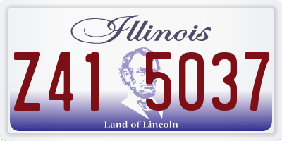 IL license plate Z415037