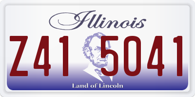 IL license plate Z415041
