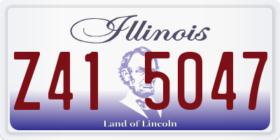 IL license plate Z415047