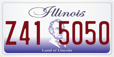IL license plate Z415050
