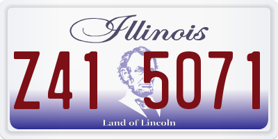 IL license plate Z415071
