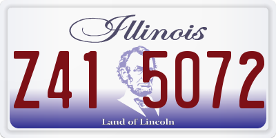 IL license plate Z415072