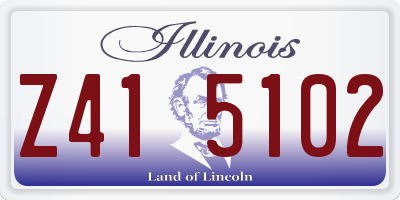 IL license plate Z415102