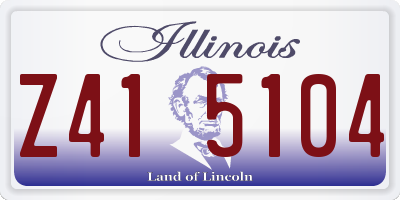 IL license plate Z415104