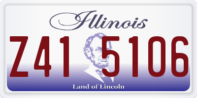 IL license plate Z415106
