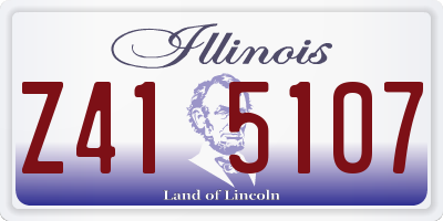 IL license plate Z415107