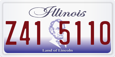 IL license plate Z415110