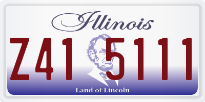IL license plate Z415111