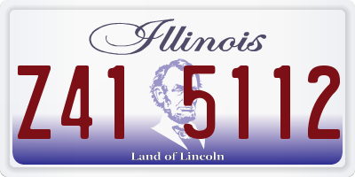 IL license plate Z415112