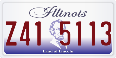 IL license plate Z415113