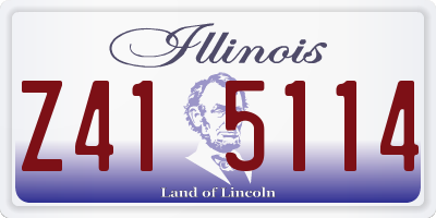 IL license plate Z415114