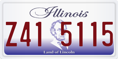 IL license plate Z415115