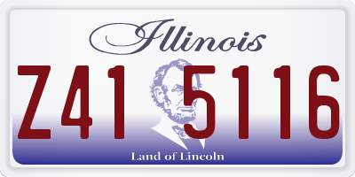 IL license plate Z415116