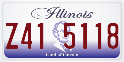 IL license plate Z415118