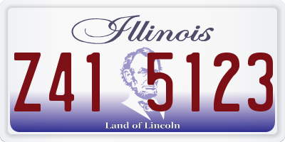 IL license plate Z415123