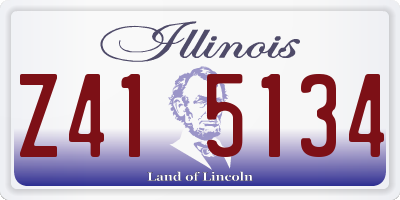 IL license plate Z415134