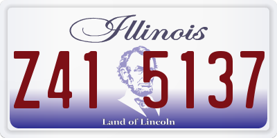 IL license plate Z415137