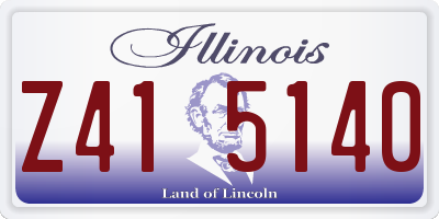 IL license plate Z415140