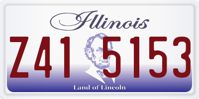 IL license plate Z415153