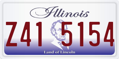 IL license plate Z415154