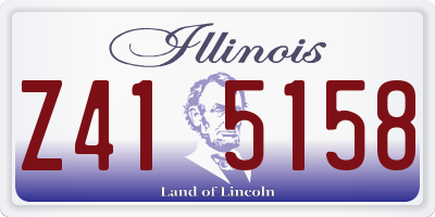 IL license plate Z415158