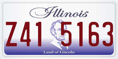 IL license plate Z415163