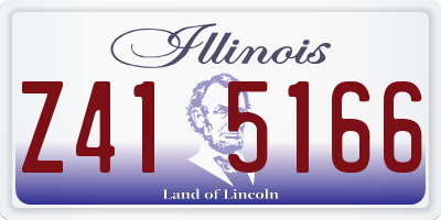 IL license plate Z415166