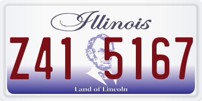 IL license plate Z415167