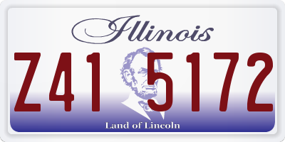 IL license plate Z415172