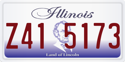 IL license plate Z415173