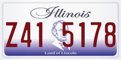 IL license plate Z415178
