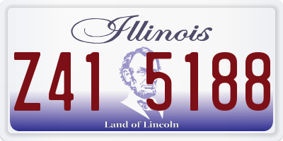 IL license plate Z415188