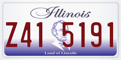 IL license plate Z415191